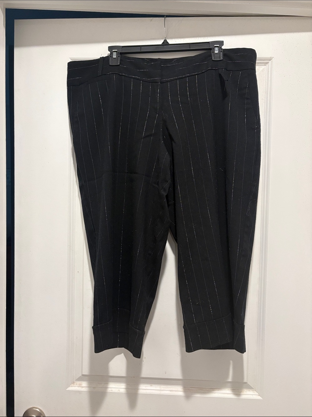 torrid Black Pinstripe Capris